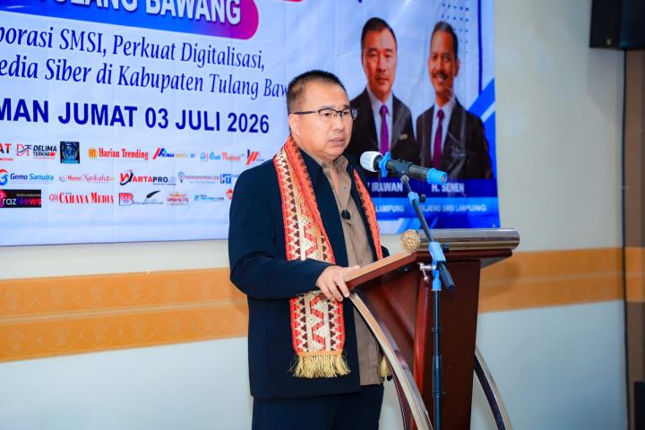 Donny Irawan Lantik Abdul Rohman yang Terpilih Secara Aklamasi Pimpin SMSI Tulang Bawang Periode 2026–2029
